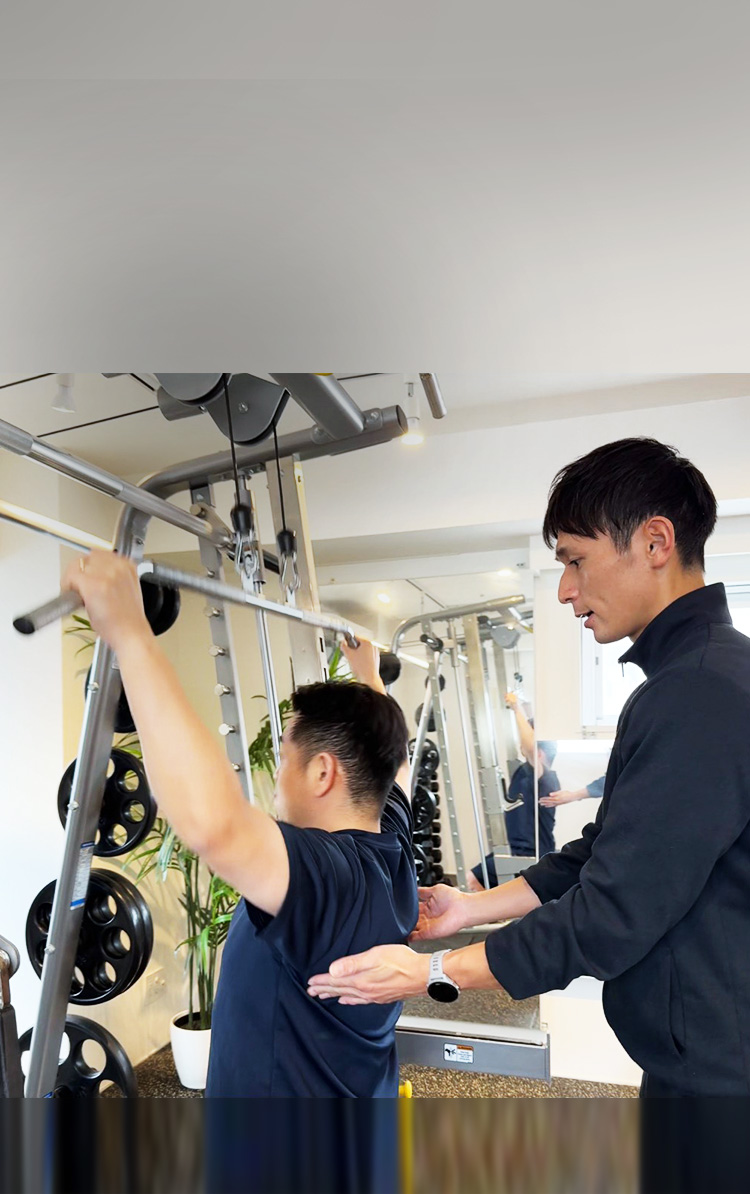 写真：マンツーマン指導の様子