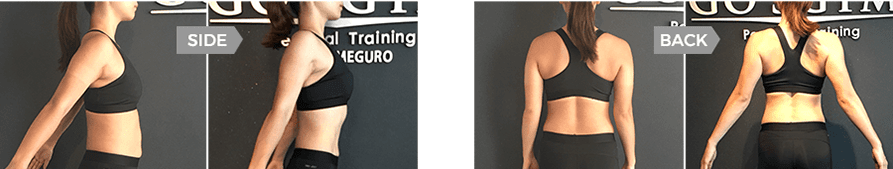 変化：side・back