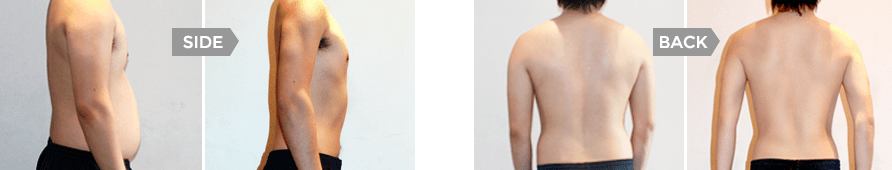 変化：side・back